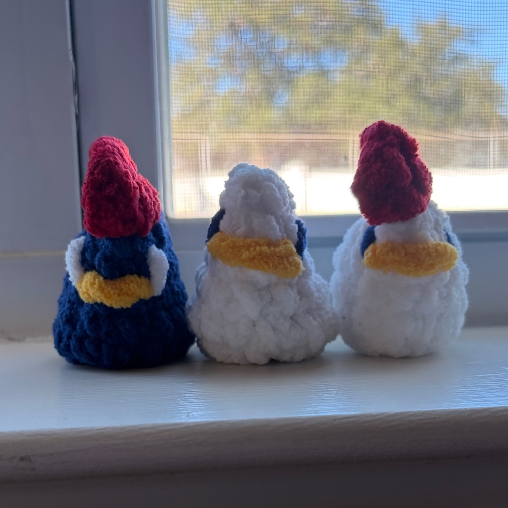 Crocheted Chicken Trio